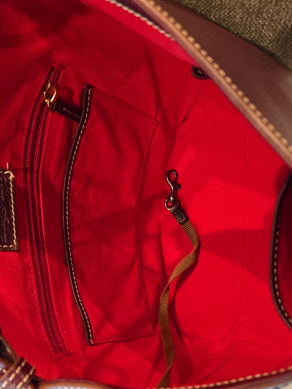 Dooney & Bourke Burgundy Lilly Leather Bucket Bag - Picture 10 of 14
